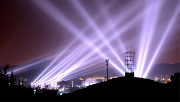 恒之光CMY探照燈精彩演繹杭州湘湖音樂噴泉